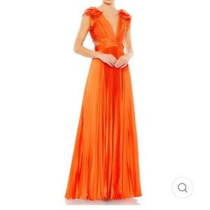 Macduggal Orange Cap Sleeve Dress